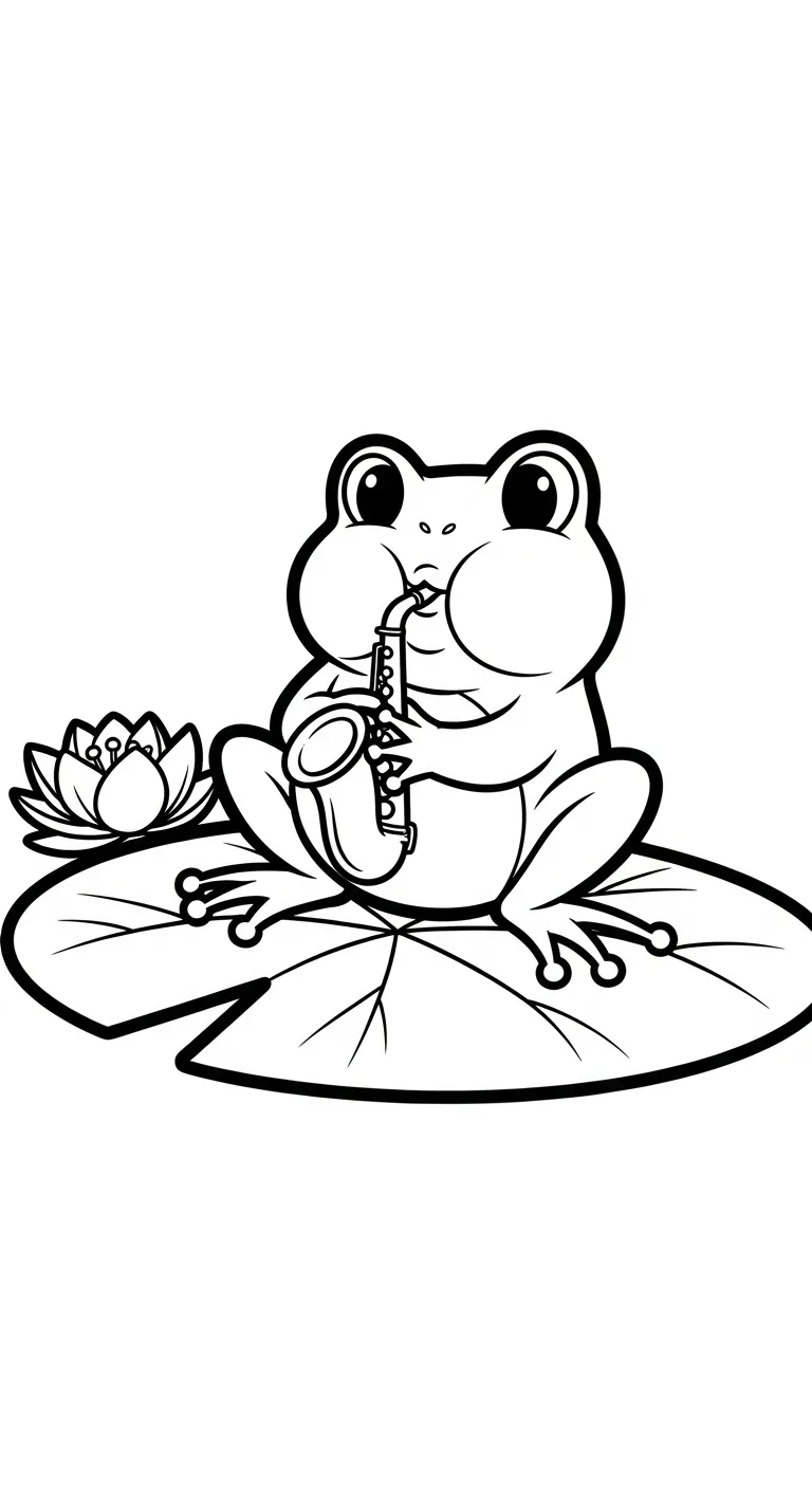 télécharger coloriage Saxophone gratuit