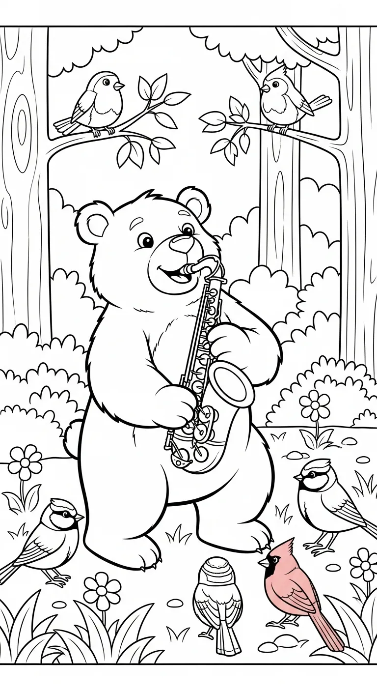 coloriage Saxophone pour enfant de 10 ans