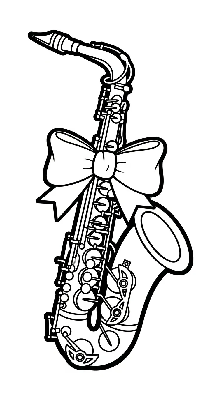 coloriage Saxophone a dessiner et imprimer 1