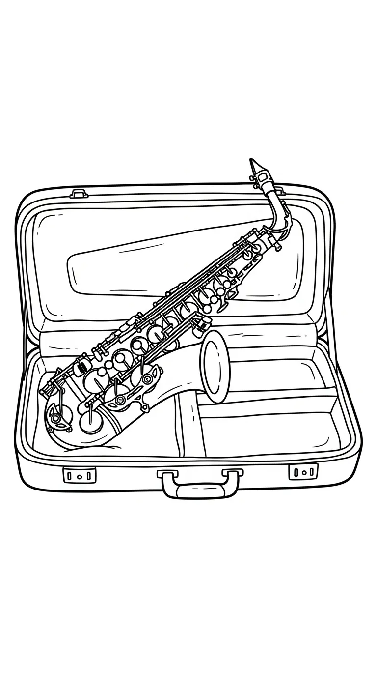 coloriage Saxophone pour enfant de 2 ans