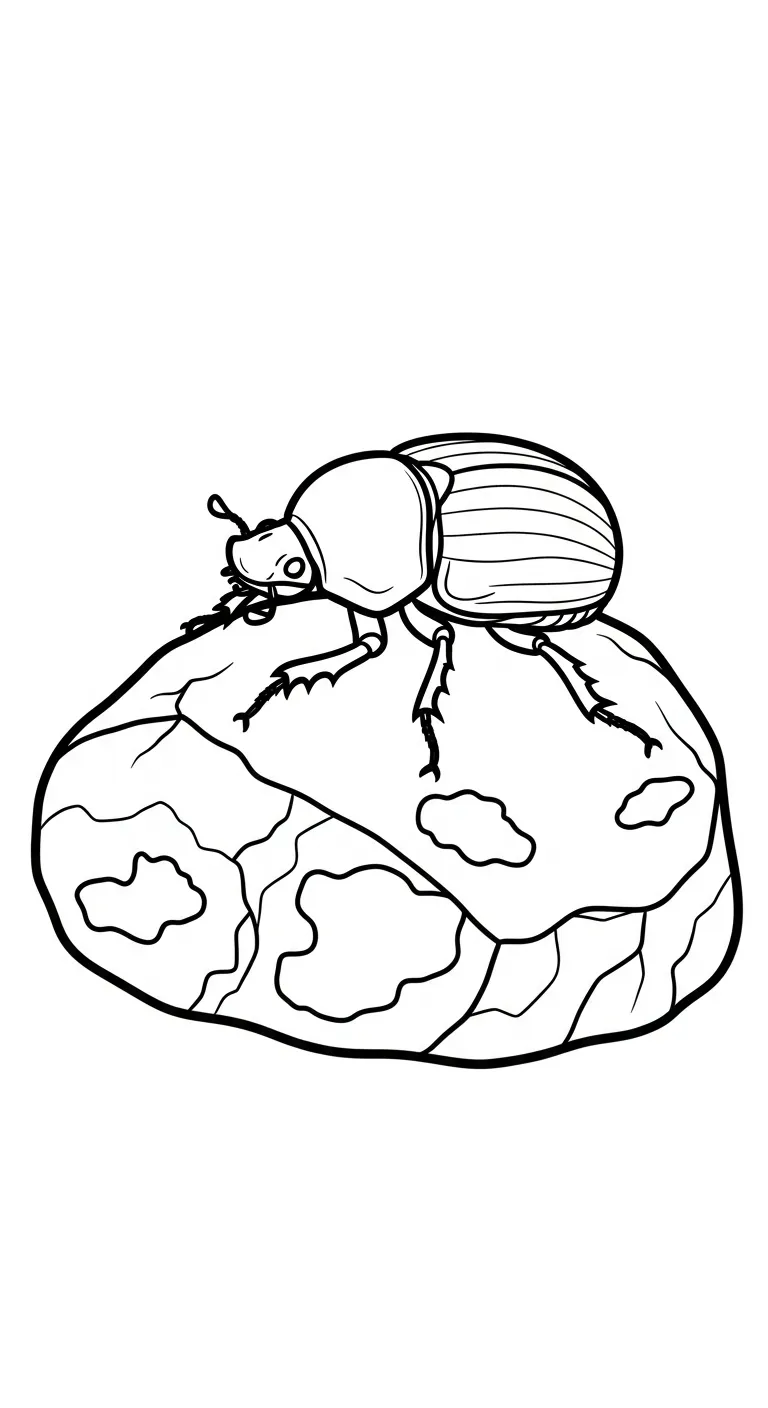 coloriage Scarabée pour enfant de 10 ans