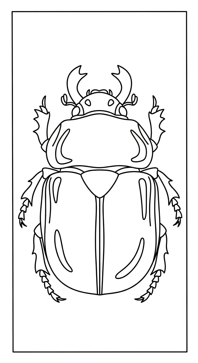 coloriage Scarabée à imprimer pour enfant de 10 ans