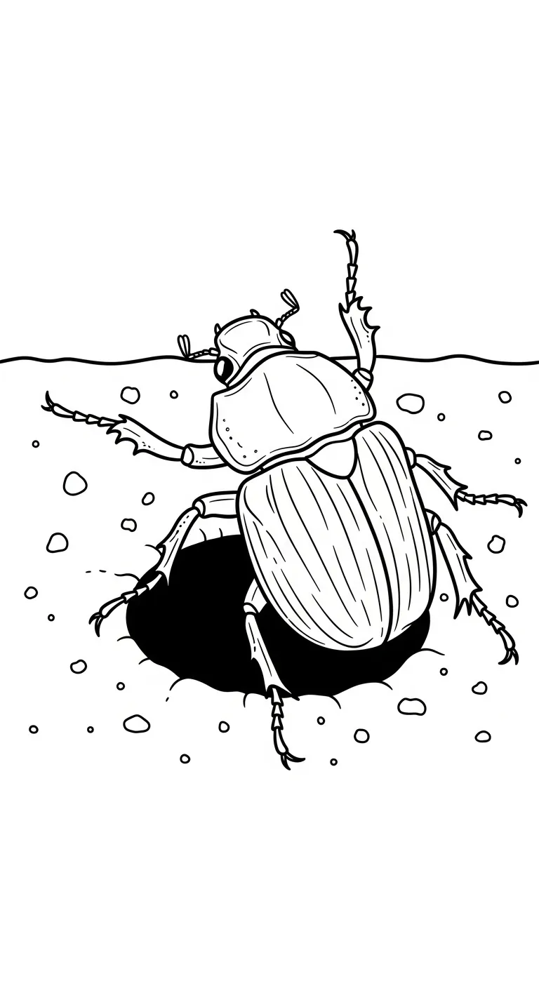 coloriage Scarabée et dessin a imprimer