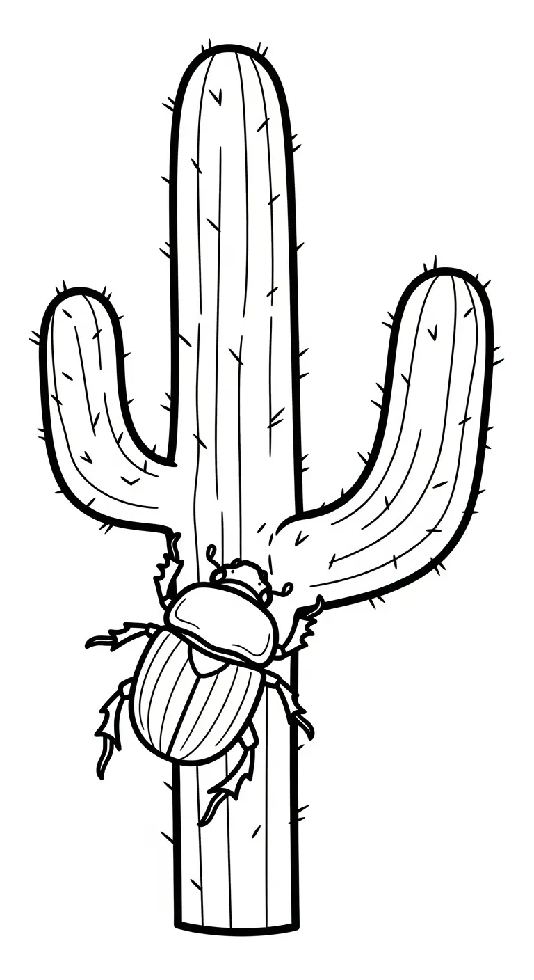 image pour coloriage Scarabée enfant