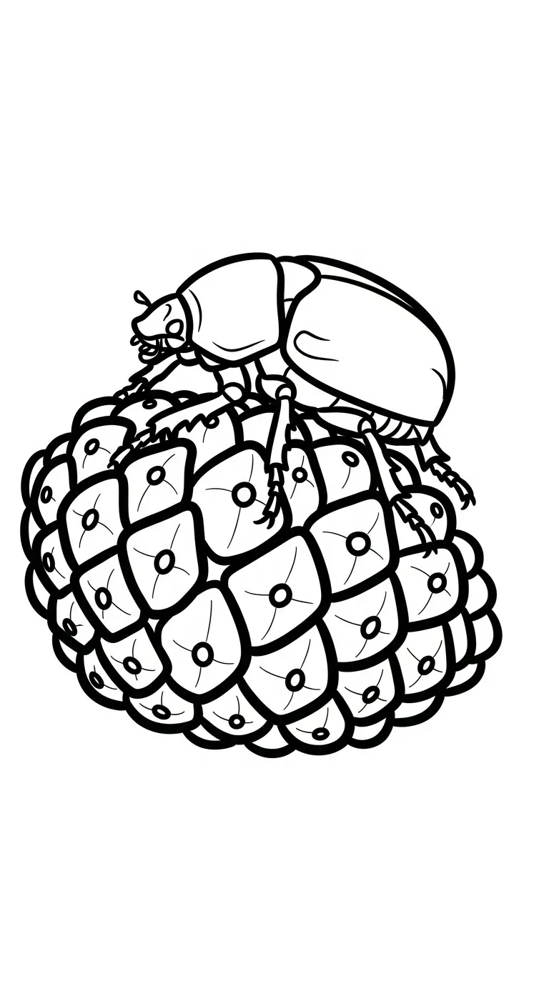 coloriage Scarabée gratuit a imprimer 1