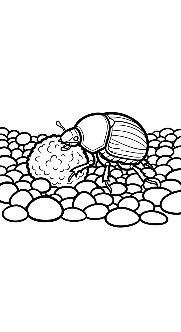 coloriage Scarabée a imprimer gratuit