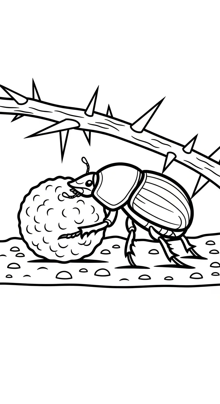 coloriage Scarabée à imprimer pour enfant de 3 ans