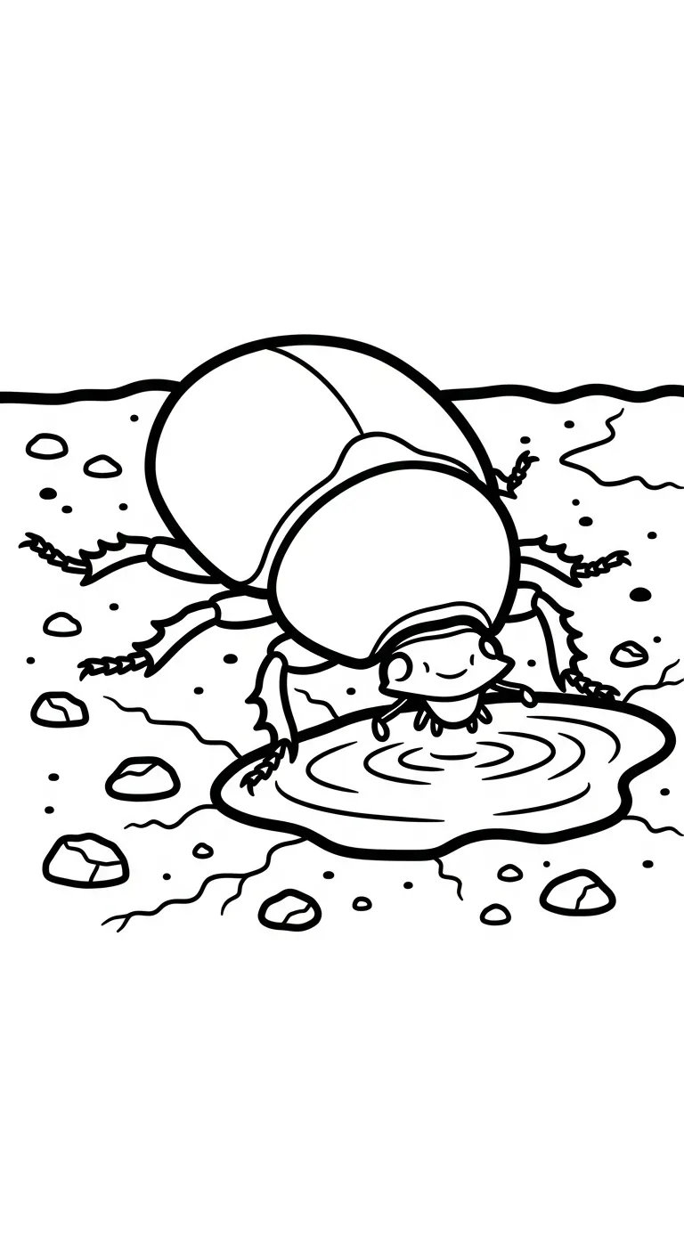 a imprimer coloriage Scarabée gratuit 1