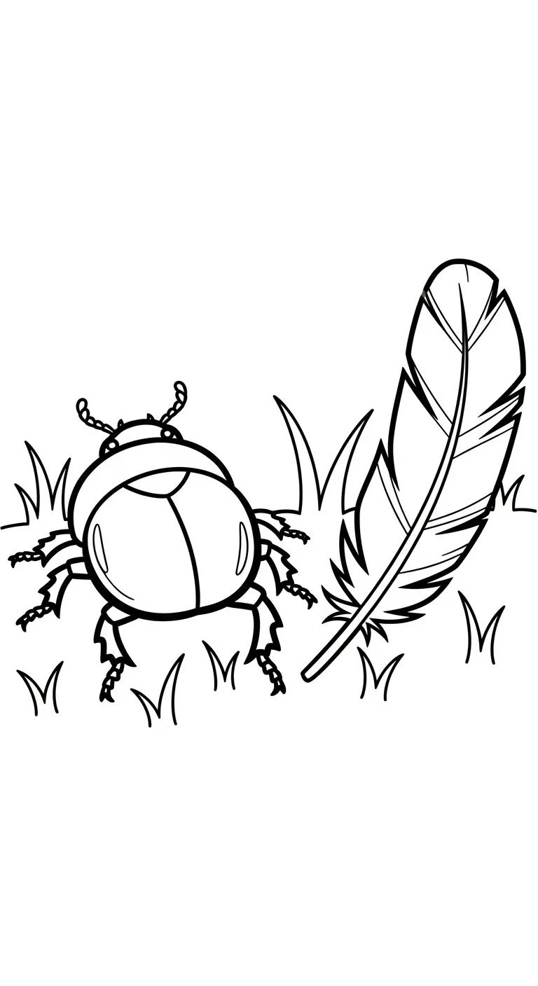 coloriage Scarabée pour enfants a imprimer gratuit 1