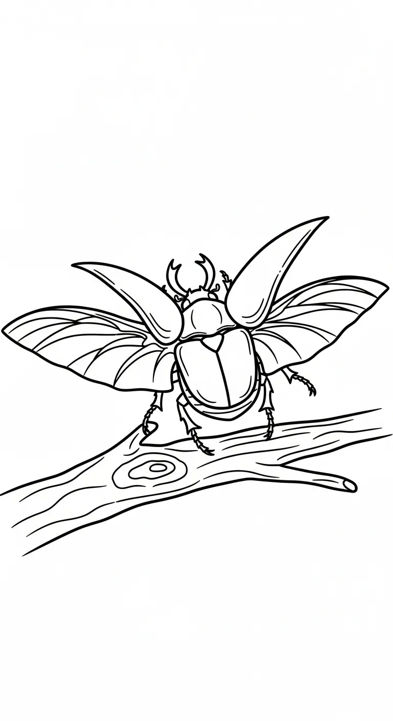 coloriage Scarabée pour enfants à imprimer