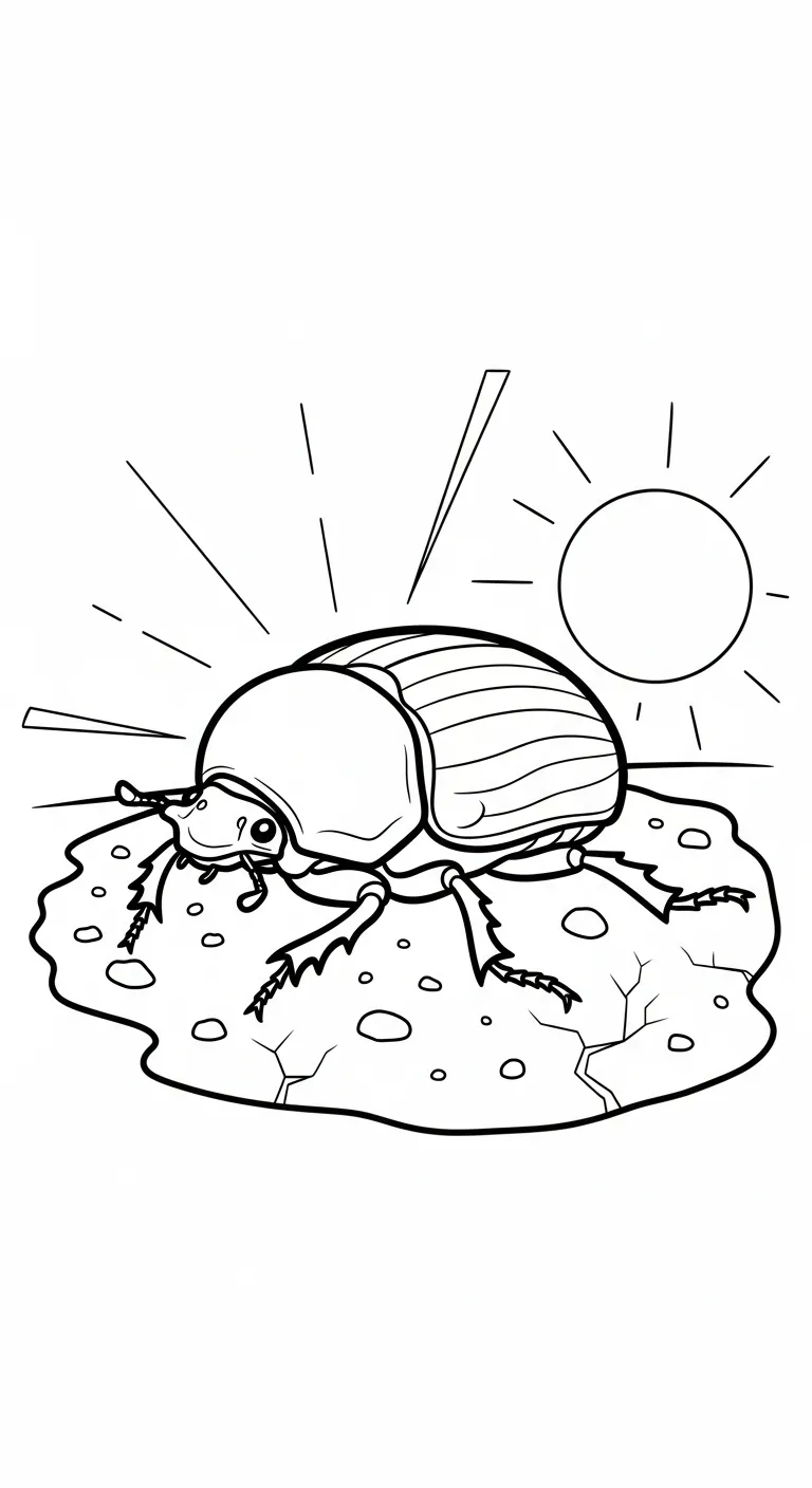 coloriage Scarabée a colorier en ligne gratuitement 1