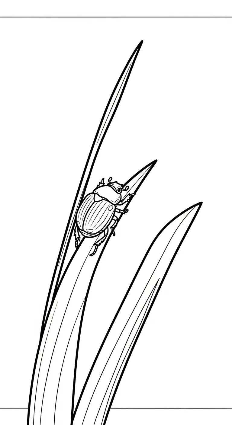 coloriage Scarabée gratuit en ligne