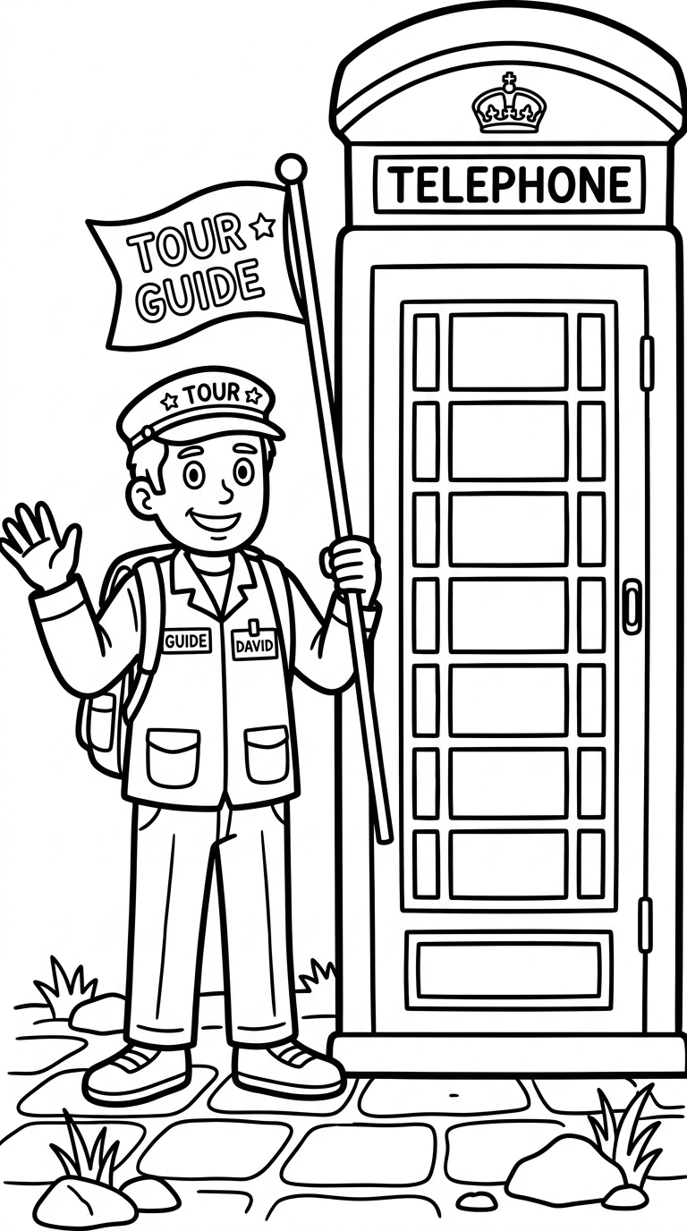 coloriage Guide touristique à imprimer pdf gratuit
