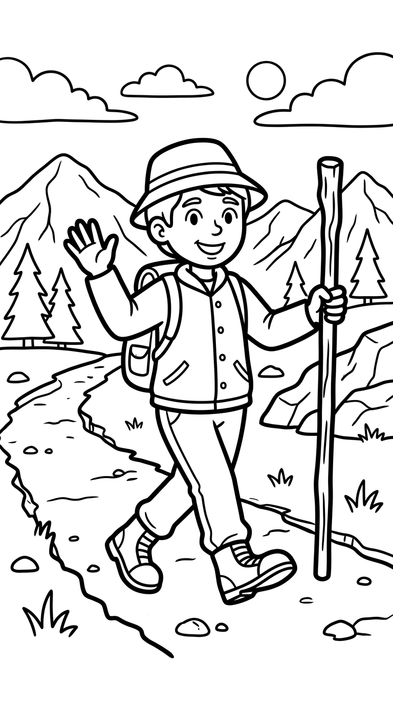 coloriage Guide touristique pour enfants a imprimer gratuit