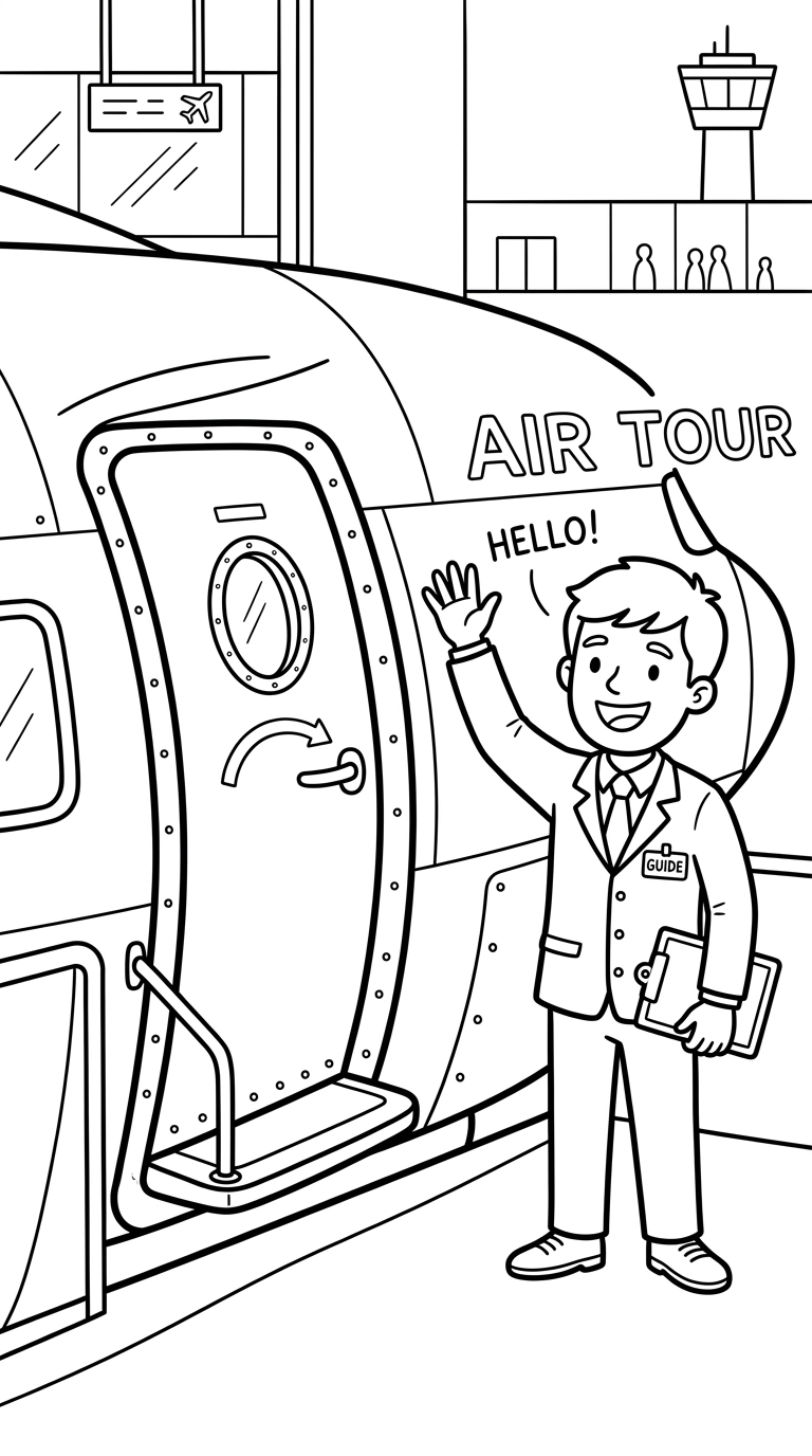 coloriage Guide touristique pour enfant gratuit