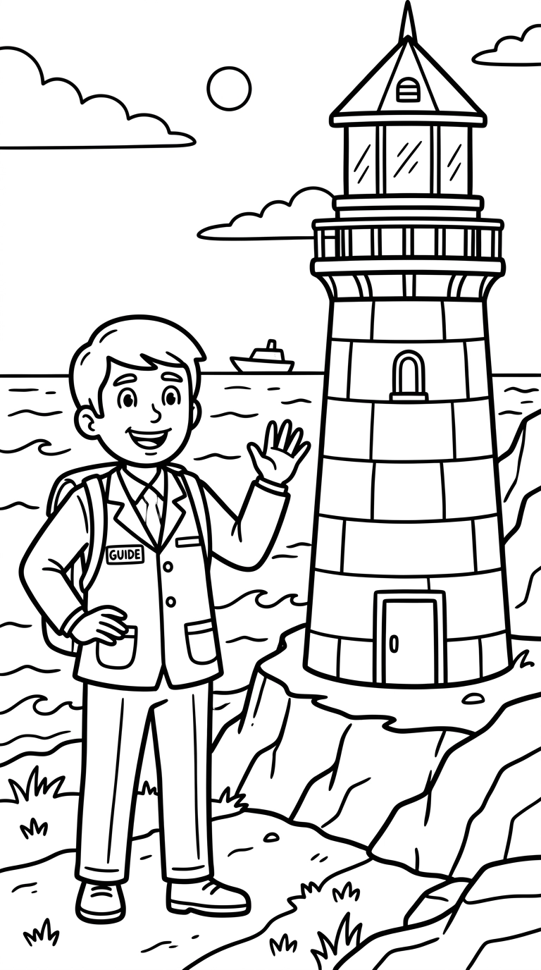 coloriage Guide touristique et decoupage a imprimer gratuit 1