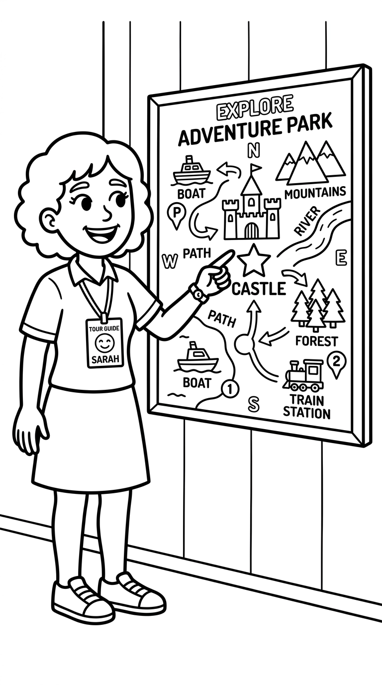coloriage Guide touristique à imprimer pdf