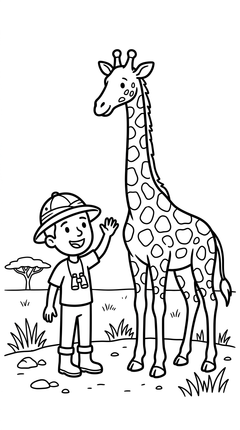 image pour coloriage Guide touristique enfant