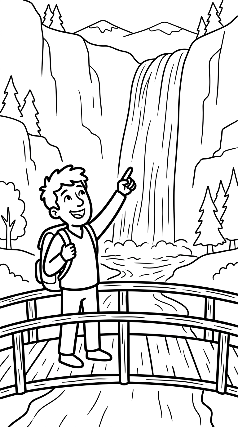 coloriage Guide touristique à imprimer pour enfant de 9 ans 1