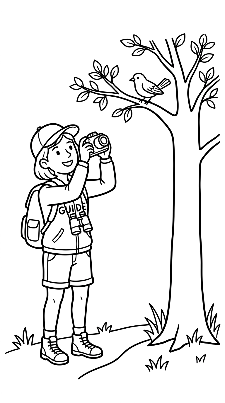 coloriage Guide touristique à imprimer pour enfant de 12 ans