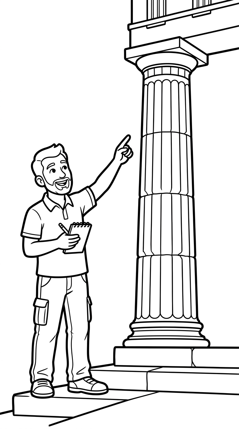 coloriage Guide touristique a dessiner en ligne