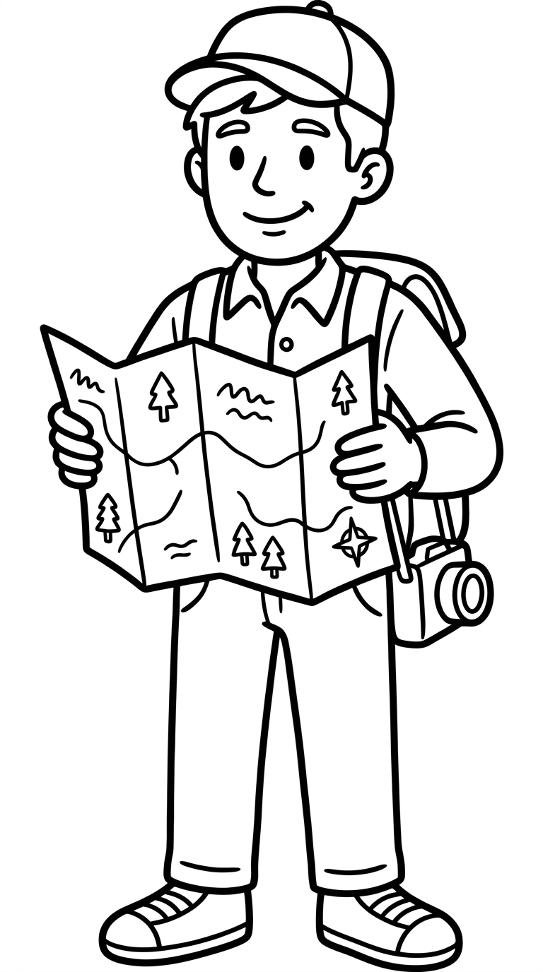 coloriage Guide touristique à imprimer gratuitement pdf