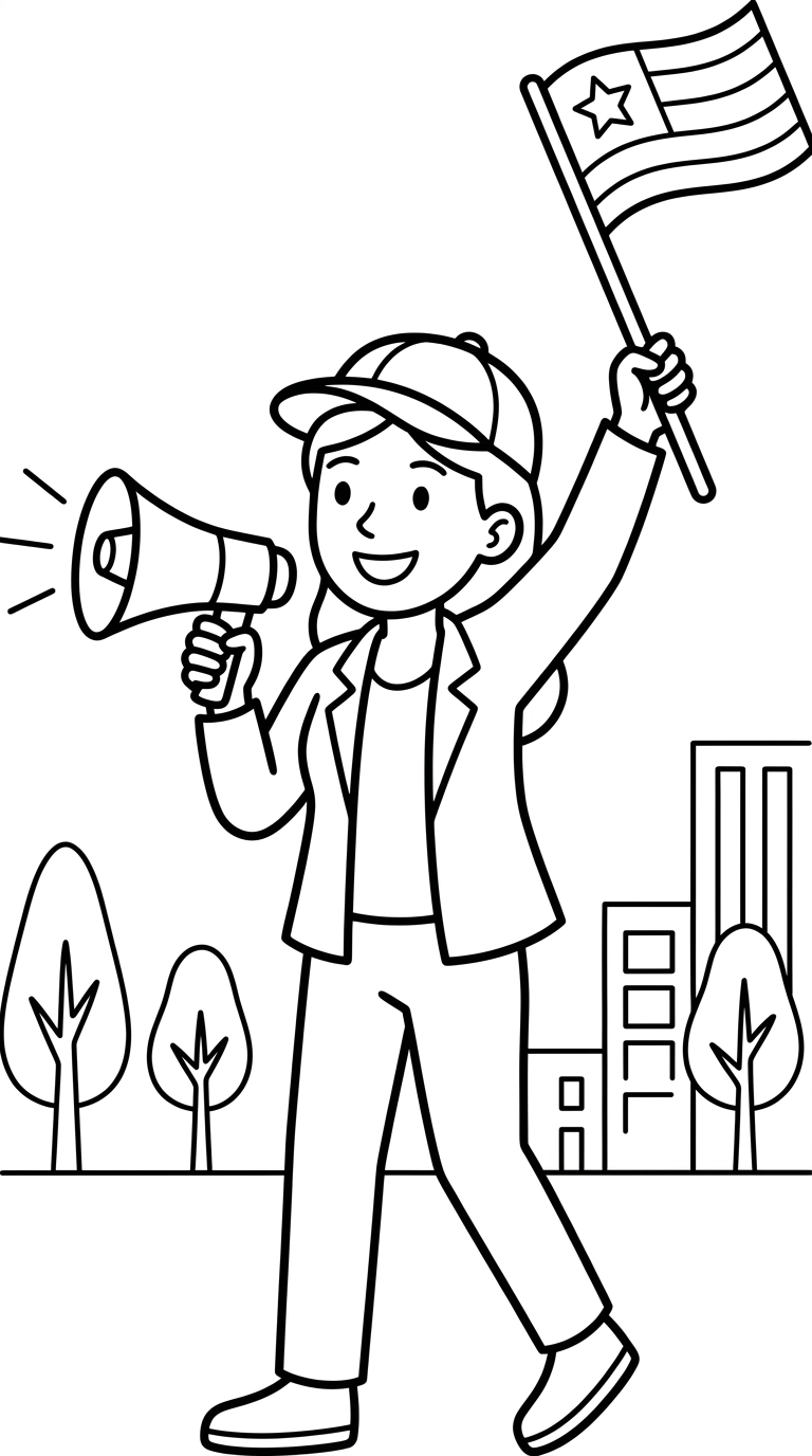 coloriage Guide touristique et découpage à imprimer