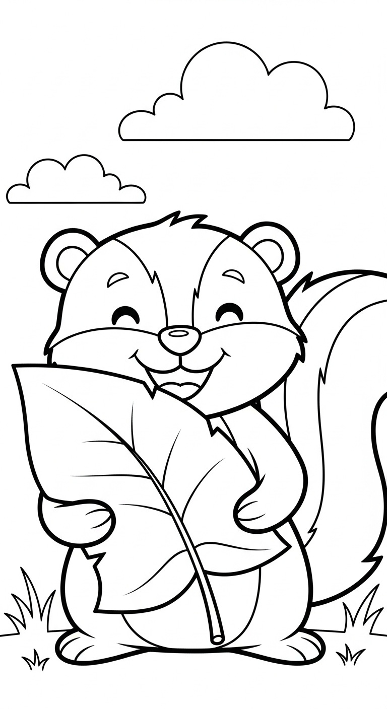 coloriage Mouffette pour enfant gratuit