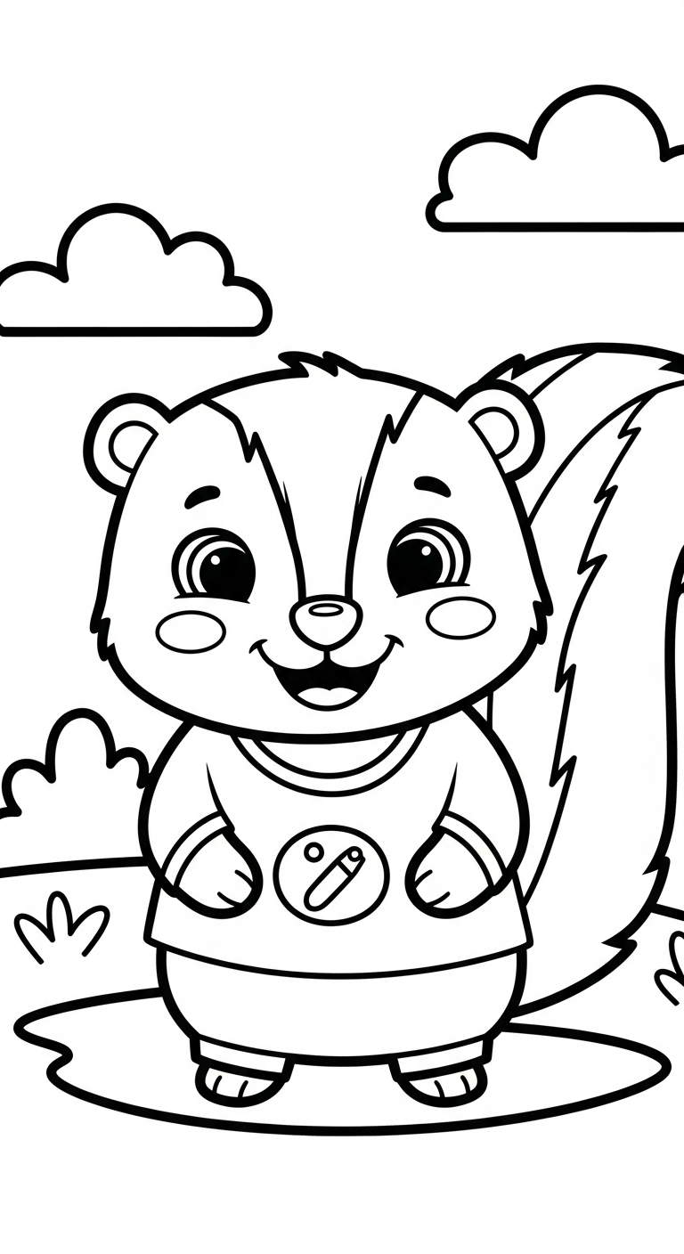 coloriage Mouffette et dessin a imprimer
