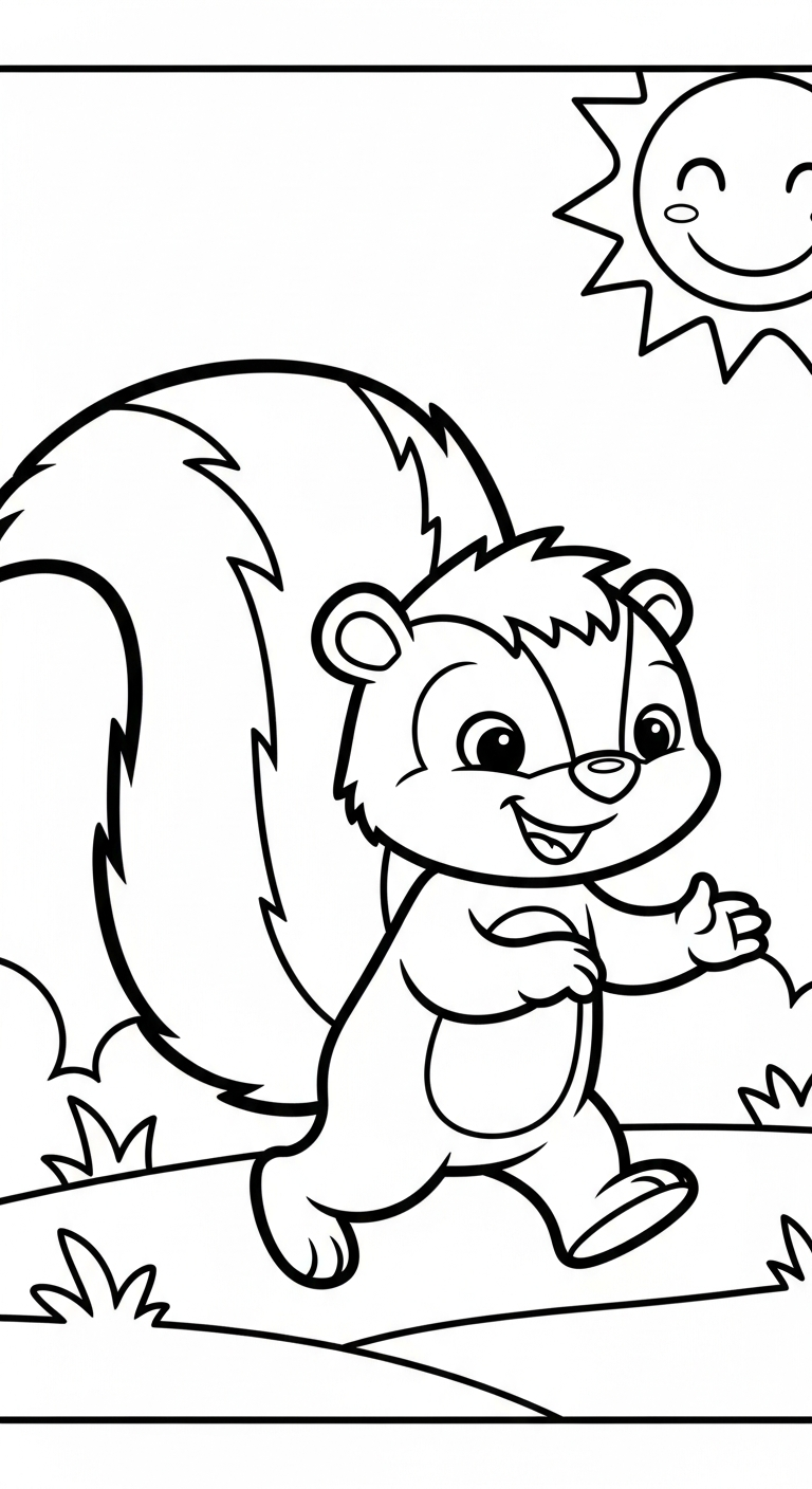 coloriage Mouffette à imprimer pour enfant de 7 ans