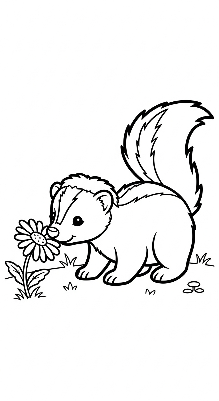 a imprimer coloriage Mouffette gratuit 1