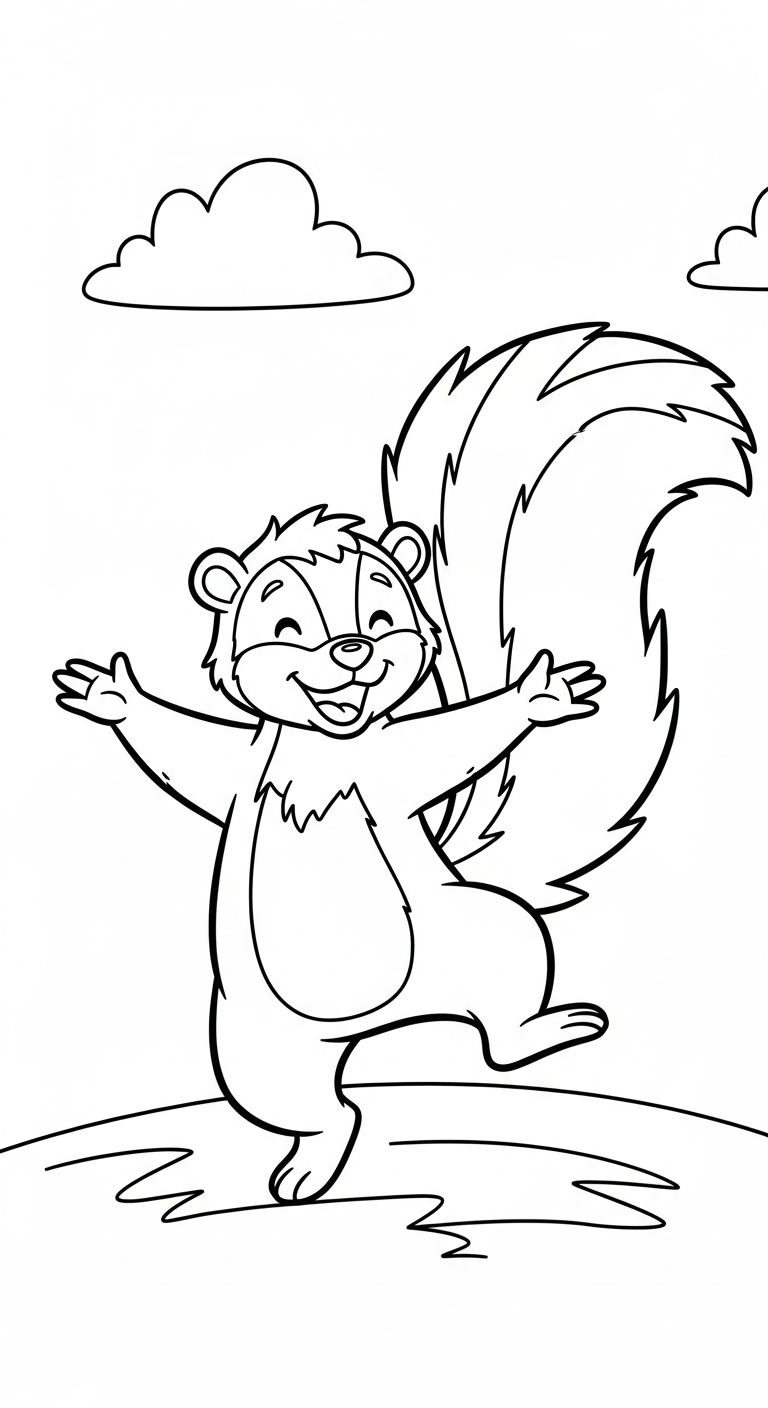 coloriage Mouffette à imprimer pour enfant de 10 ans