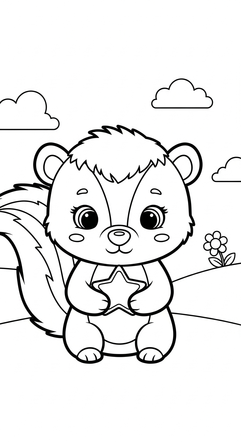 coloriage Mouffette à imprimer pour enfants 1