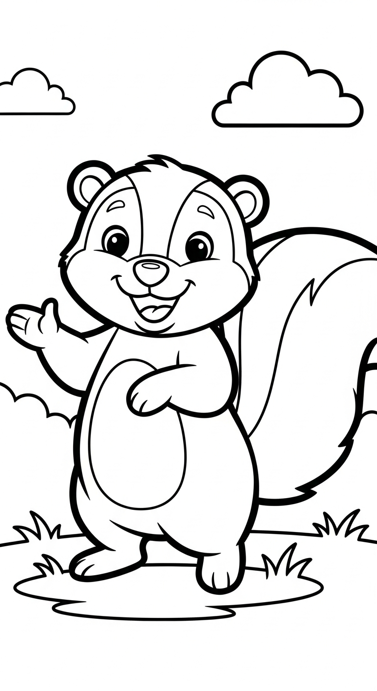 coloriage Mouffette à imprimer pour enfants