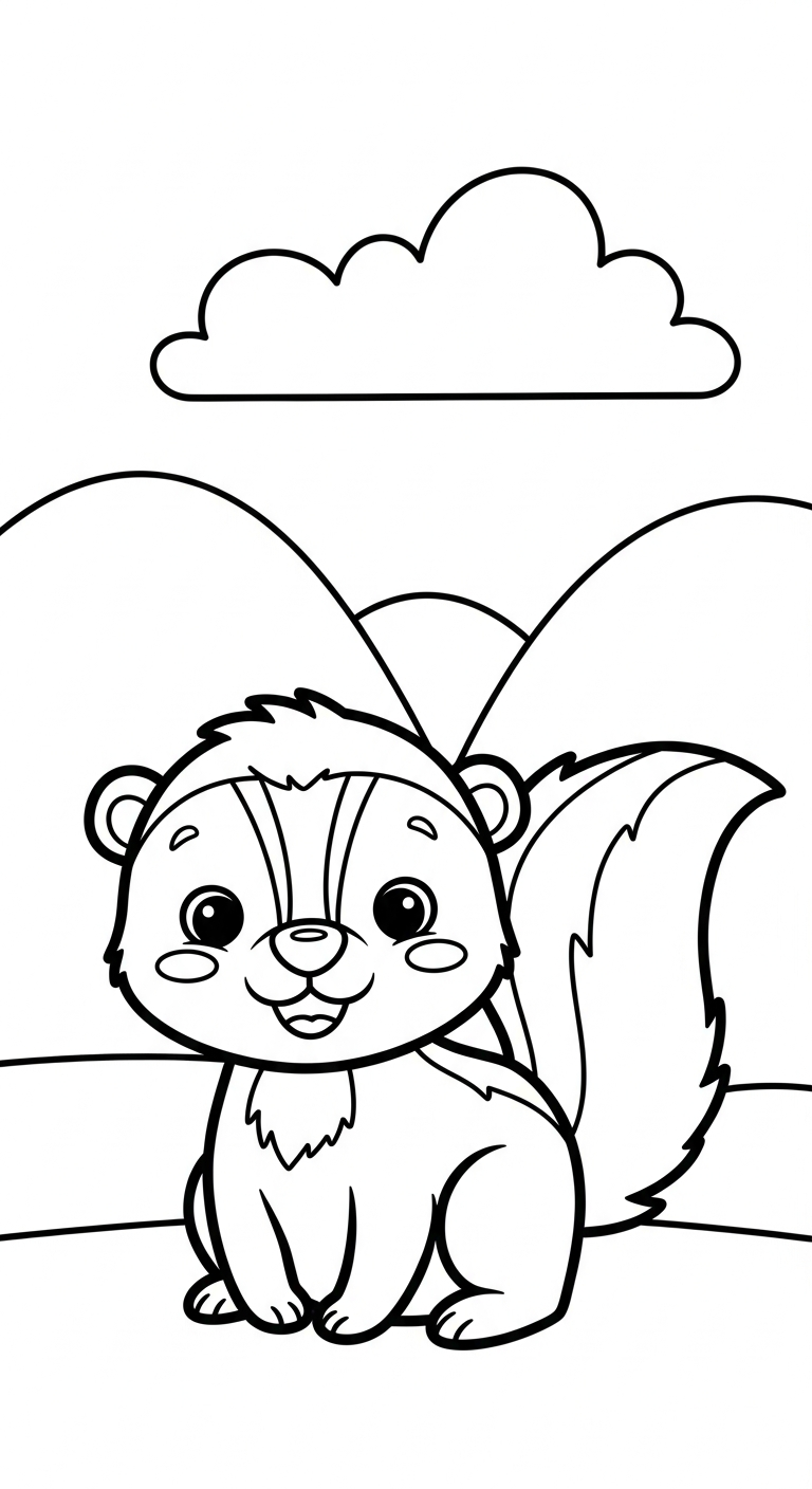 imprimer coloriage Mouffette gratuit 1