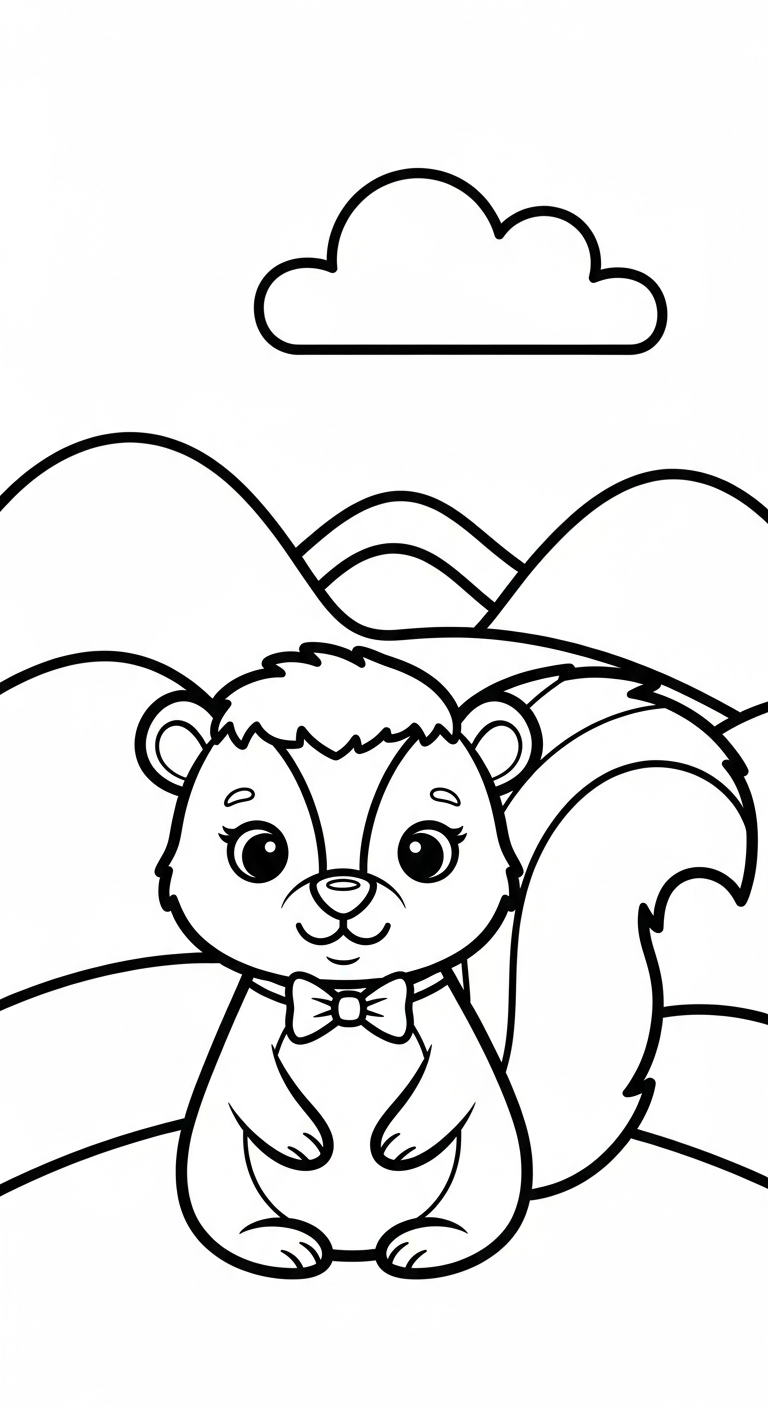 coloriage Mouffette pour enfant de 10 ans