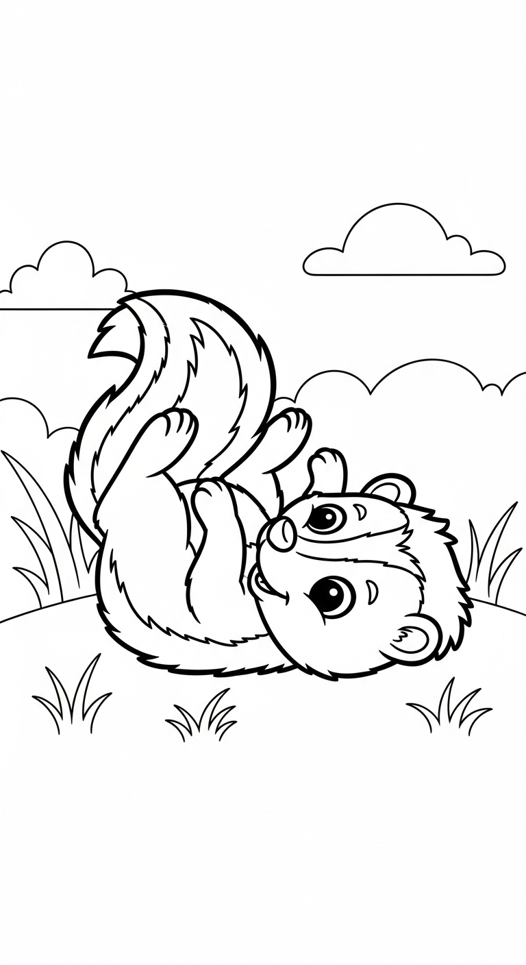 imprimer coloriage Mouffette gratuit
