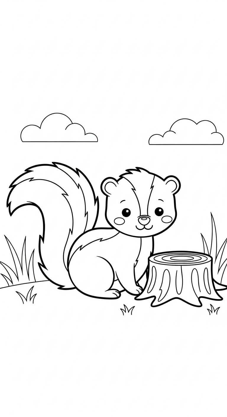 coloriage Mouffette à imprimer gratuitement