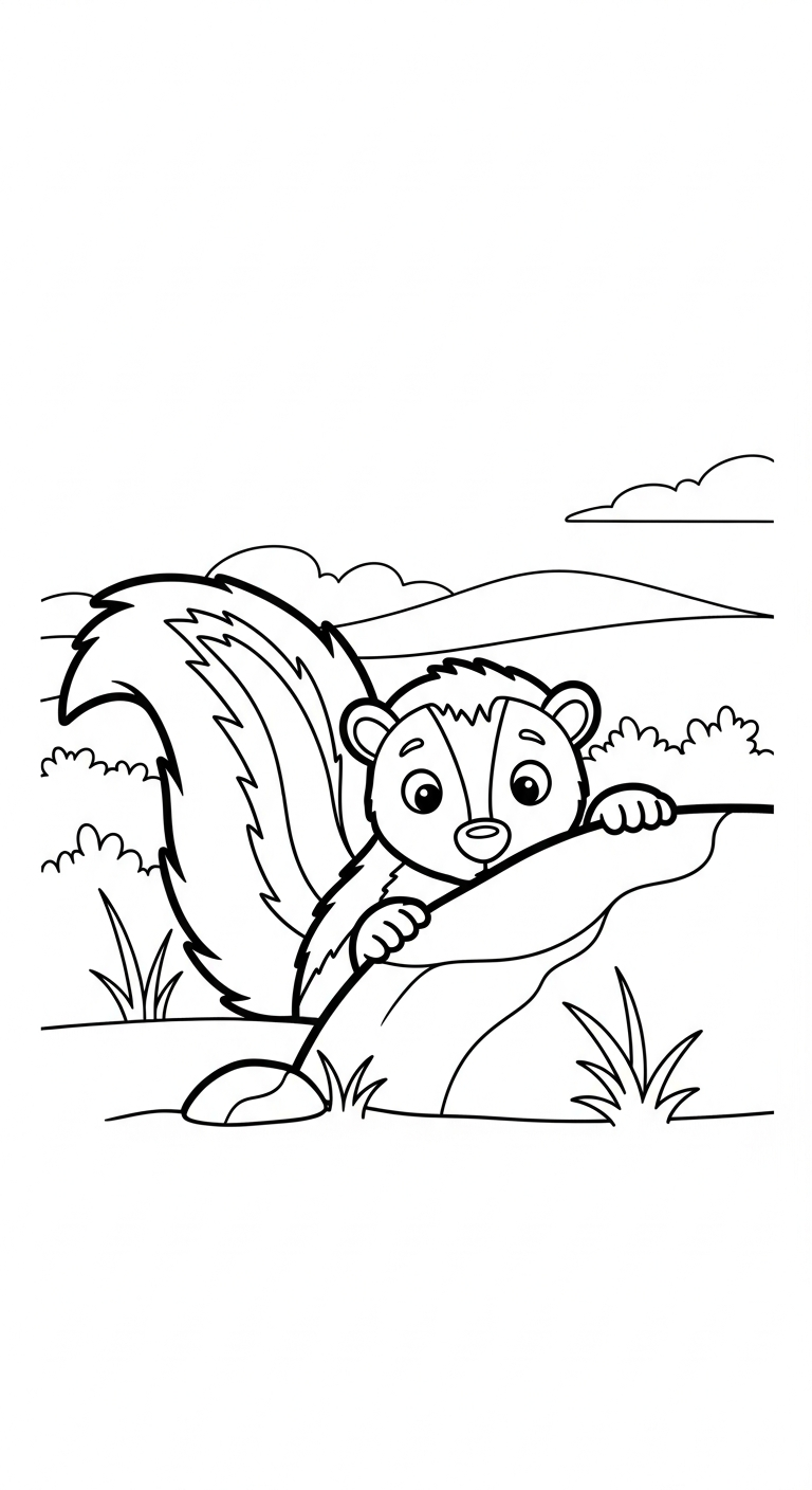 coloriage Mouffette pour enfant à imprimer