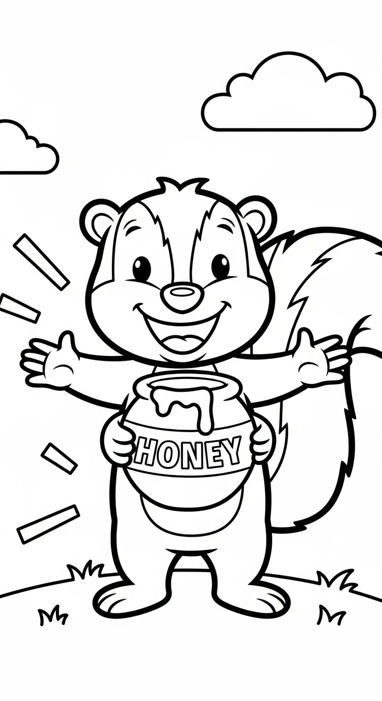 coloriage Mouffette pour enfants à télécharger