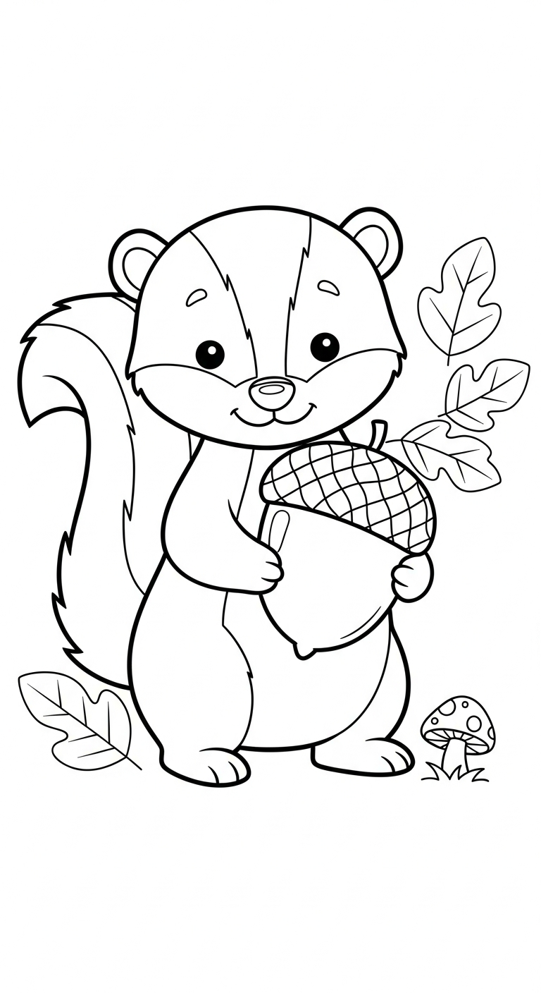 télécharger coloriage Mouffette gratuit