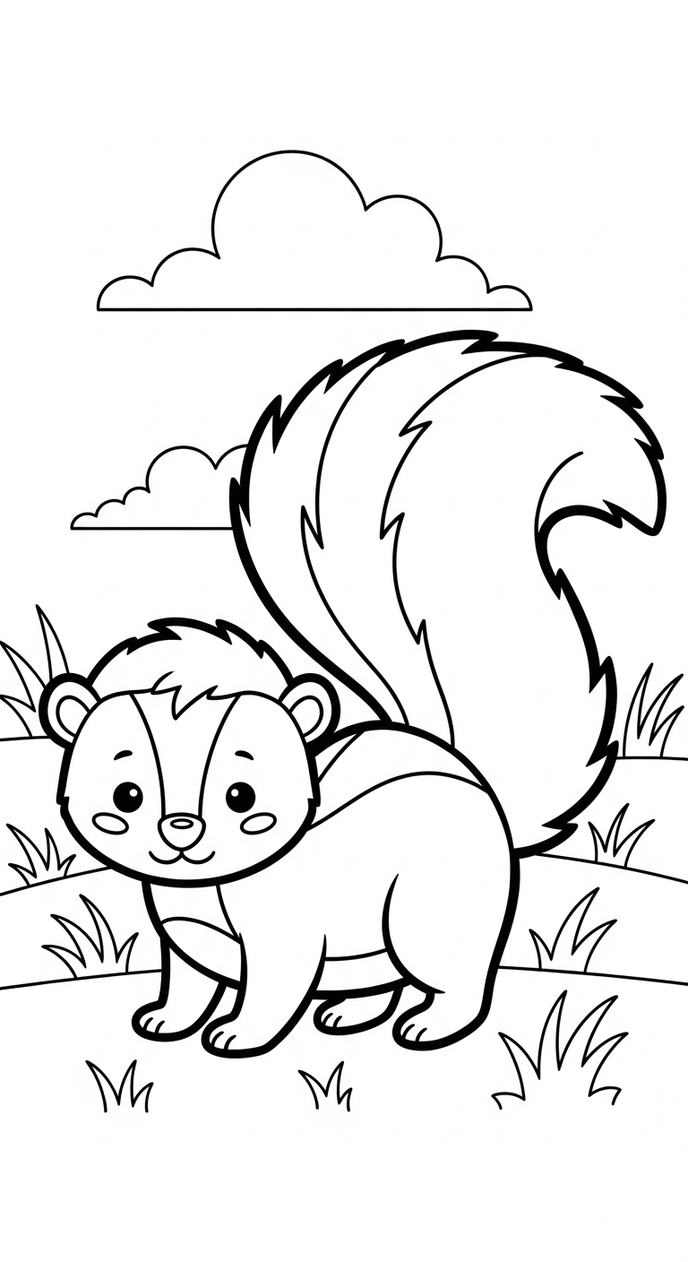coloriage Mouffette à imprimer pdf