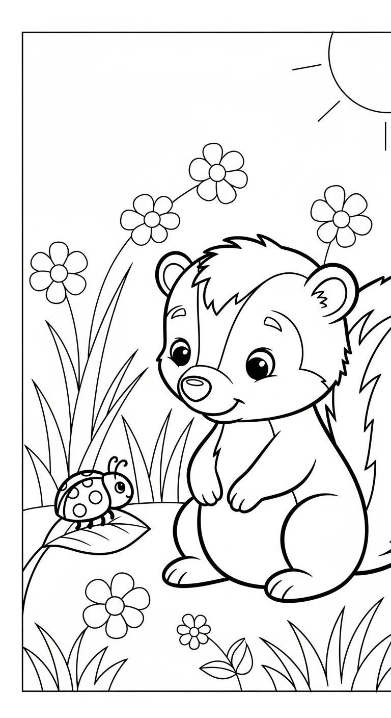a imprimer coloriage Mouffette gratuit