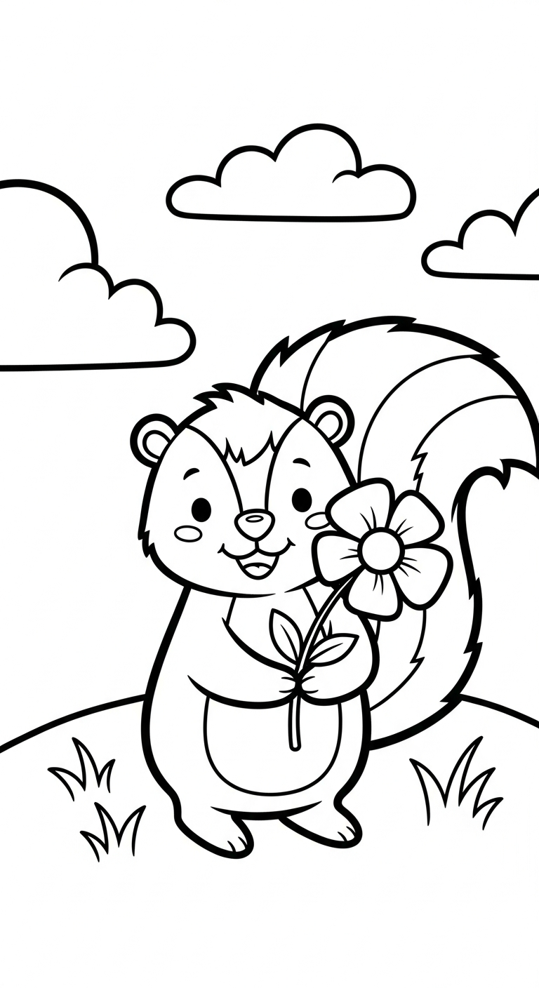 imprimer coloriage Mouffette pour enfant