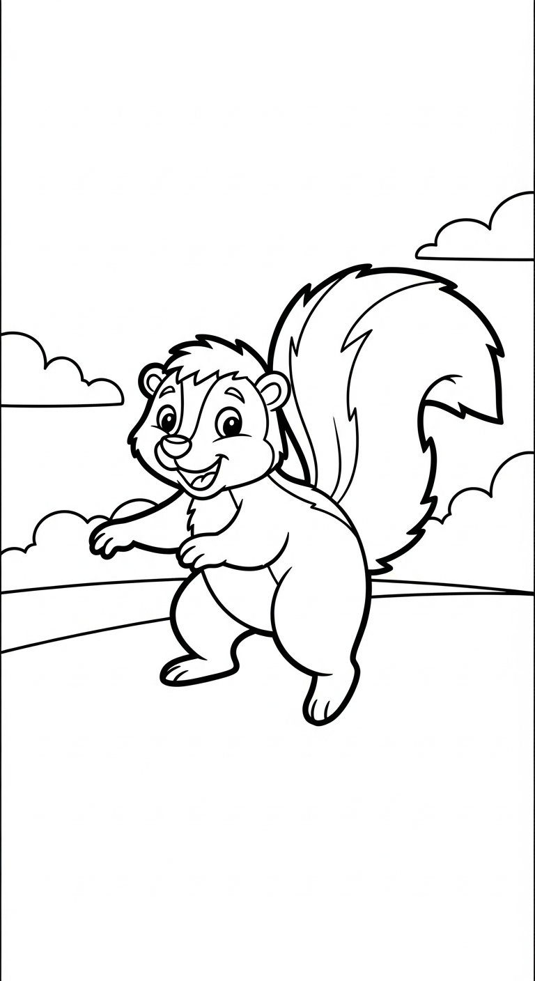 coloriage Mouffette pour enfants