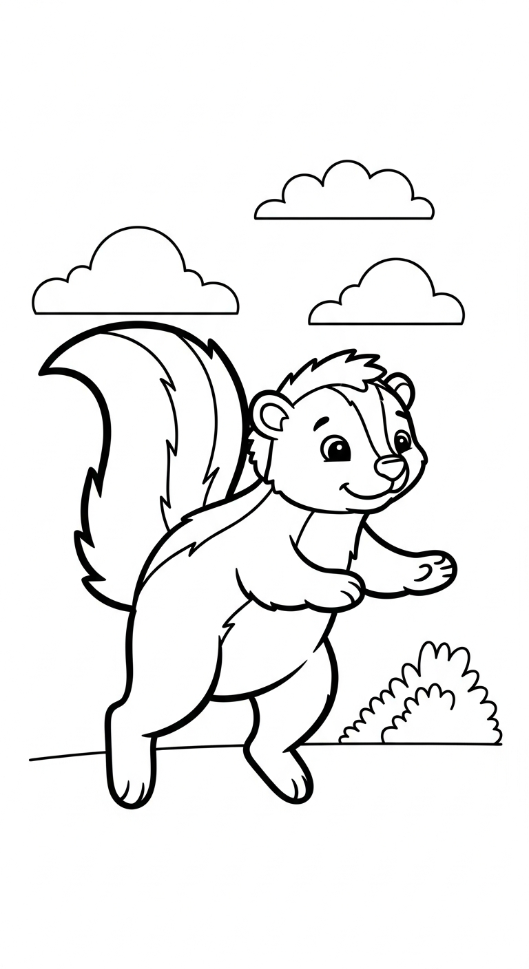 coloriage Mouffette pour bebe a imprimer