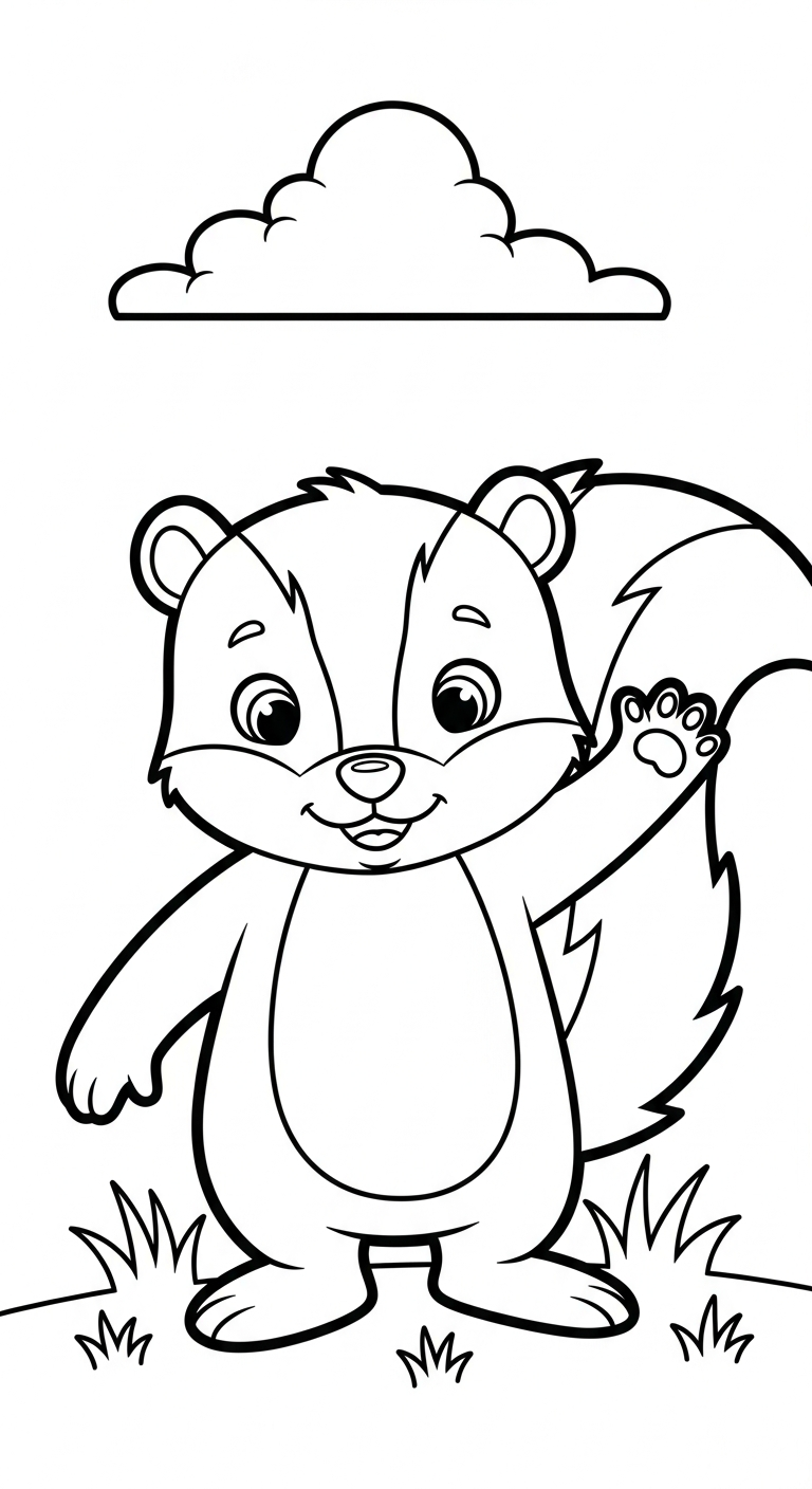 coloriage Mouffette pour enfant a imprimer gratuit