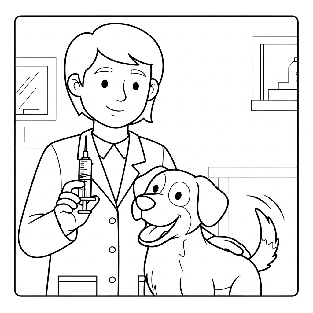 Coloriage Vétérinaire