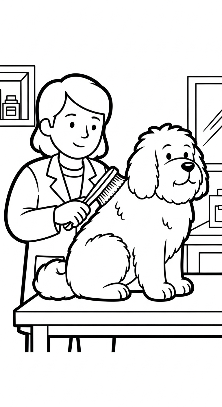 coloriage Vétérinaire pour bebe a imprimer 1