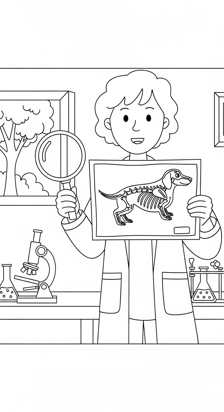 coloriage Vétérinaire pour enfant de 6 ans